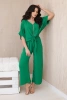 Komplet bluzki ze spodniami zielony