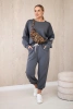 Komplet bluza + spodnie masełko grafitowy