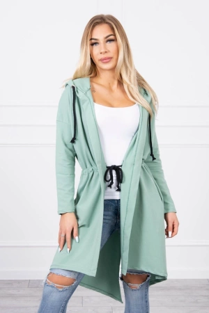 Narzutka z dłuższym tyłem ciemno miętowa