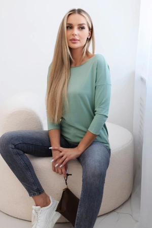 Bluzka Casual ciemny miętowy