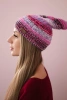 Czapka z polarem Patrycja K254 fuksja+różowy