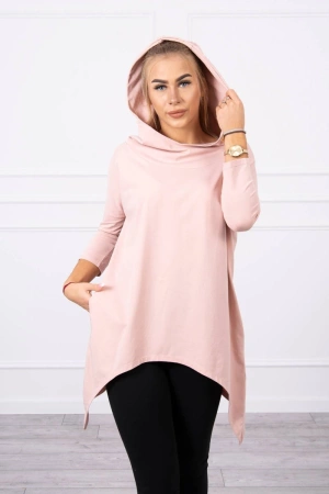 Bluza z nadrukiem skrzydeł pudrowy róż