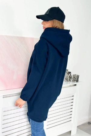 Bluza z krótkim suwakiem granatowa