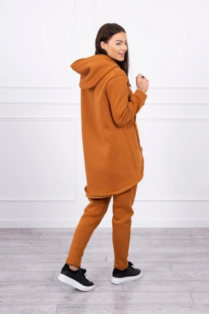 Komplet ze spodniami Baggy camelowy