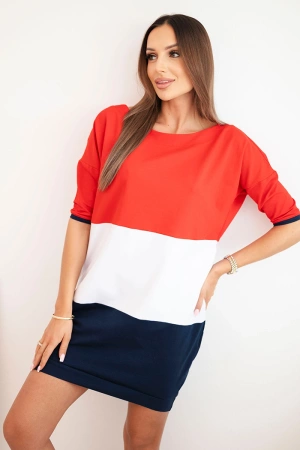 Sukienka damska z wiązanie na plecach czerwona