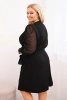 Sukienka damska Plus Size elegancka z wiskozy i długim rękawem