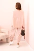 Komplet new punto bluza + spodnie ciemny pudrowy róż