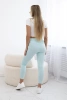 Legginsy prążkowane miętowe