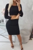 Komplet bluzki ze spódniczką czarny