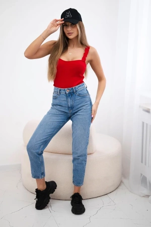 Bluzka body na ramiączkach czerwona