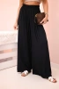 Spodnie damskie wiskozowe szerokie z gumką w pasie czarne