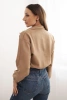 Bluza zamszowa na suwak beżowa