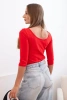 Bluzka okrągły dekolt czerwona