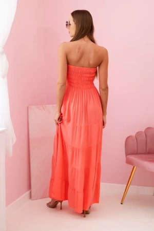 Sukienka damska wiskozowa z elastyczną górą malinowa