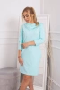 Sukienka z kapturem i kieszeniami miętowa