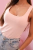 Bluzka damska na ramiączkach z dekoltem ciemny pudrowy róz