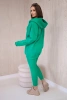 Komplet 3 w 1 bluza, top i legginsy zielony