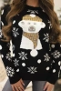 Sweter świąteczny z misiem czarny