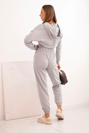 Komplet bawełniany 3-częściowy szary