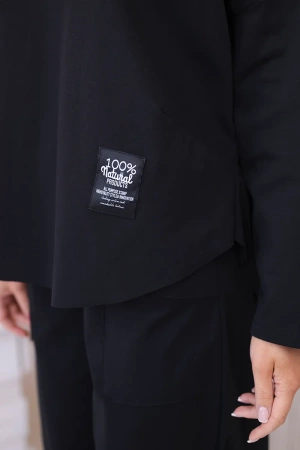 Komplet new punto bluza + spodnie czarny