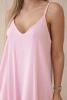Sukienka muślinowa na ramiączkach jasno różowa