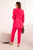 Komplet elegancki marynarki ze spodniami różowy
