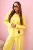 Komplet bawełniany bluza + spodnie żółty neon
