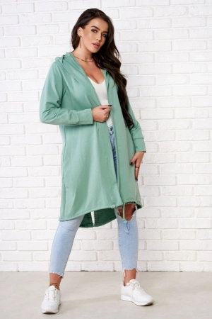 Narzutka z nadrukiem ciemno miętowa