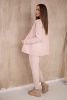 Komplet sweterkowy 3-częściowy pudrowy róż