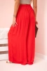Spodnie damskie wiskozowe szerokie z gumką w pasie czerwone