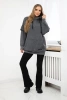 Bluza ocieplana z półgolfem grafitowa