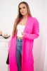 Sweter Kardigan splot warkocz różowy neon