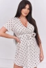 Sukienka w kropki ecru