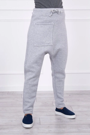 Komplet ze spodniami Baggy szary