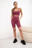 Komplet sportowy top + legginsy różowy