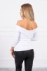 Bluzka z dekoltem V biała