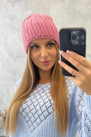 Czapka damska Rebeka K345 różowa