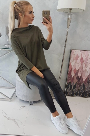 Bluza z nadrukiem skrzydeł khaki