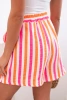 Spodenki damskie bawełniane w paski pomarańczowe