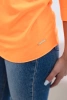 Bluzka damska z dekoltem w łódkę pomarańczowy neon