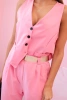 Komplet kamizelka + spodnie jasno różowa