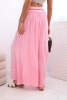 Spodnie damskie z wiskozy z szeroką nogawką cukierkowy róż