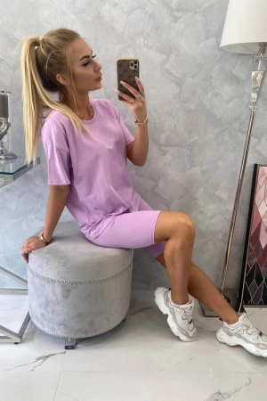 Komplet top+legginsy fioletowy