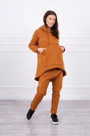 Komplet ze spodniami Baggy camelowy