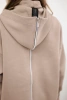 Bluza ocieplana z suwakiem z tyłu ciemno beżowa