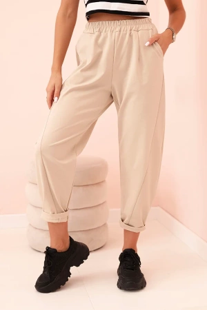 Spodnie z kieszeniami Summer Punto beżowe