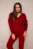 Komplet swetrowy dwuczęściowy czerwony