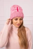 Czapka damska Meghan K410 ciemno różowa