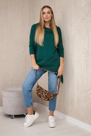 Bluza z nadrukiem roweru zielona