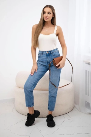 Bluzka body na ramiączkach beżowa